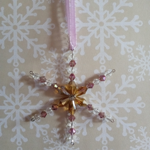 Small Glass Snowflake Ornament - Picture 1 of 7